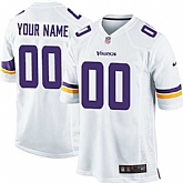 Customized Men Minnesota Vikings White Team Color Nike Game Stitched Jersey,baseball caps,new era cap wholesale,wholesale hats